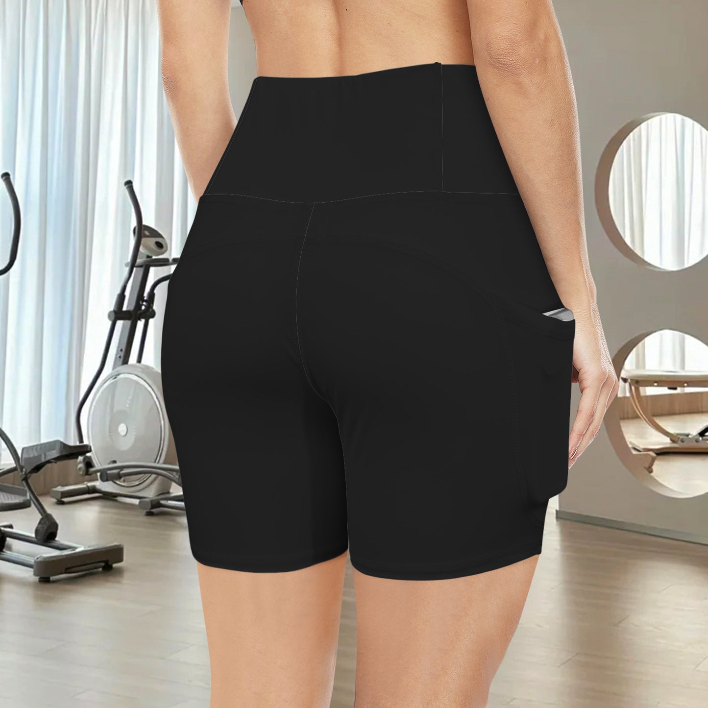 High Waist Deep Pockets Yoga Shorts